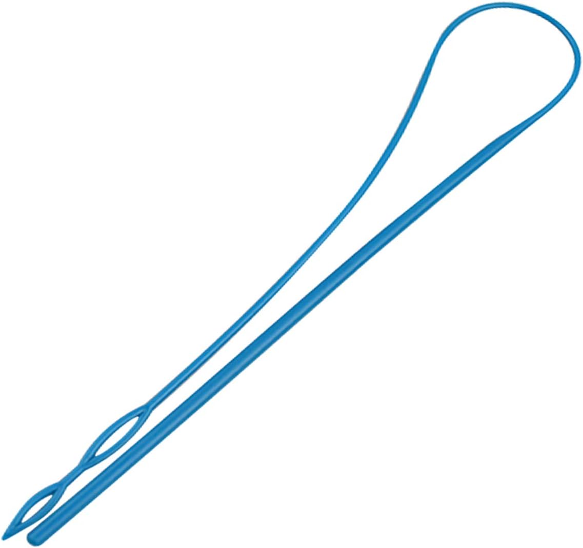 1Pcs 23In Flexible Plastic Drawstring Threader Tool, Easy Threader Drawstring Replacement Tool for Jackets Swim Trunks Pants Sweatpants Shorts Hoodies (Blue) - Image 1