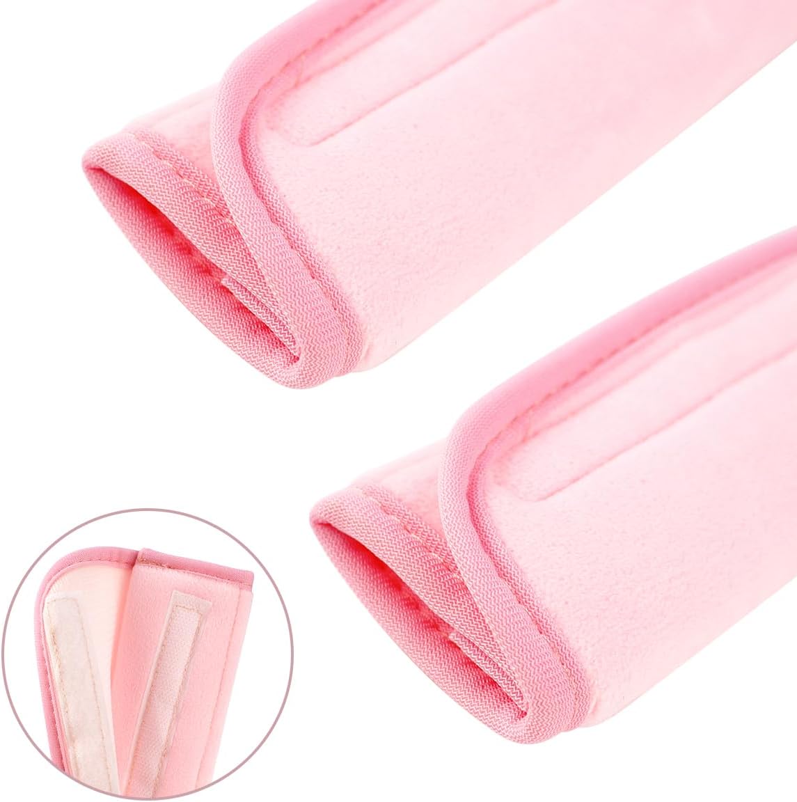 2 PCS Car Seat Belt Pads Cover Soft Seat Belt Shoulder Pad Safety Belt Strap Shoulder Pad Comfortable Driving Compatible with Most Cars Helps Protect You Neck and Shoulder (Pink) - Image 5