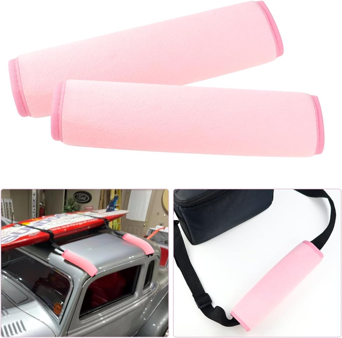 2 PCS Car Seat Belt Pads Cover Soft Seat Belt Shoulder Pad Safety Belt Strap Shoulder Pad Comfortable Driving Compatible with Most Cars Helps Protect You Neck and Shoulder (Pink) - Image 7