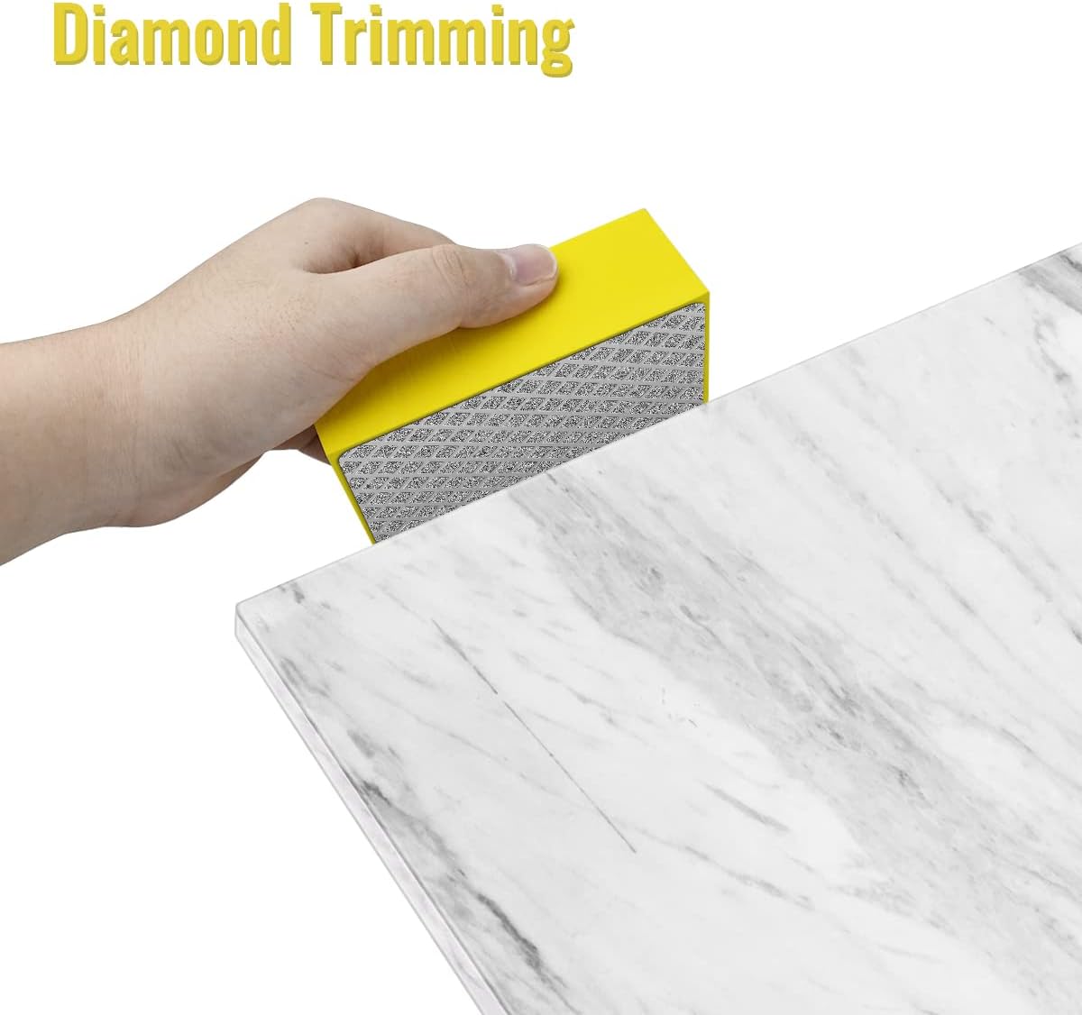 1 Pcs Diamond Hand Pad Sanding Block Sharp Glass Grinding Polishing Pad Sanding Block Foam Backing Hand-Held Sanding Block for Sanding Polishing Marble Tile Ceramics (60#) - Image 5