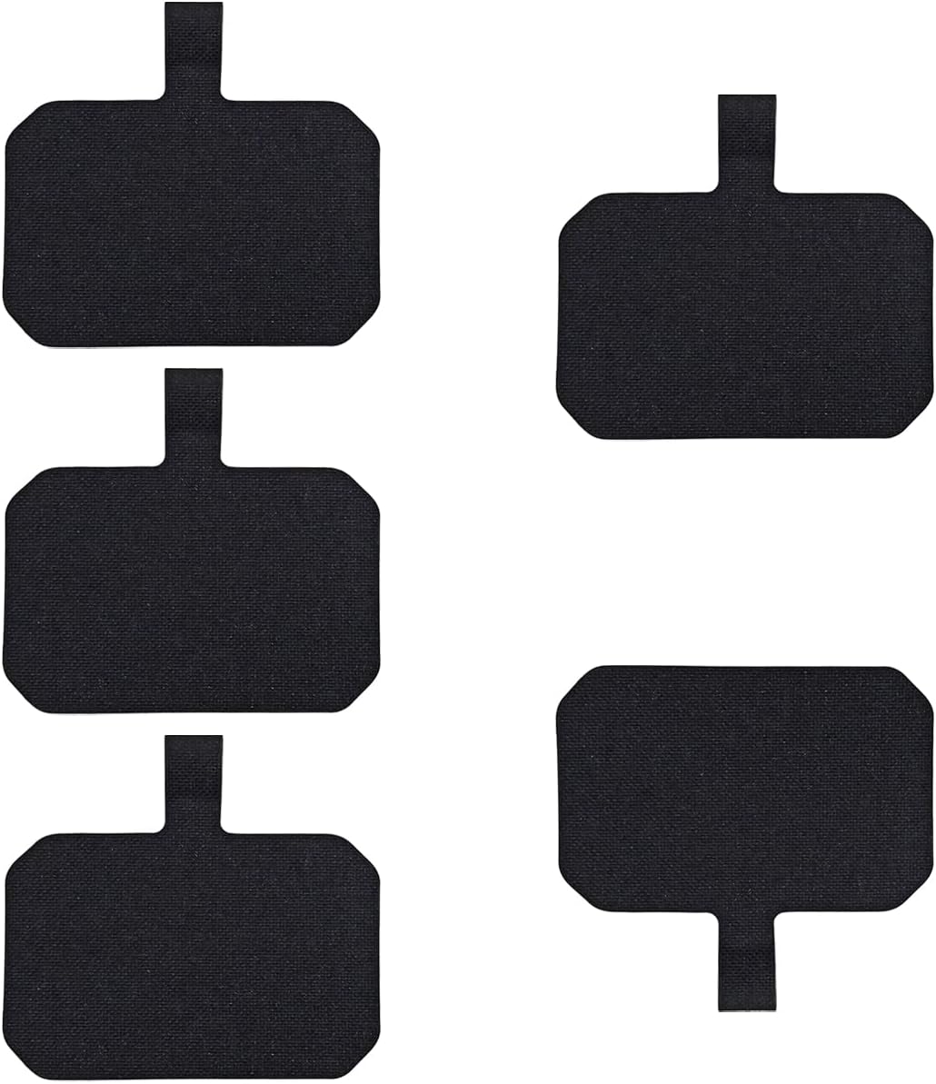 5 Pack Phone Tether Tab Cell Phone lanyard pad, Universal Phone Tether Tab Phone Lanyard Replacement Part Compatible with Most Smartphones (Black) - Image 1