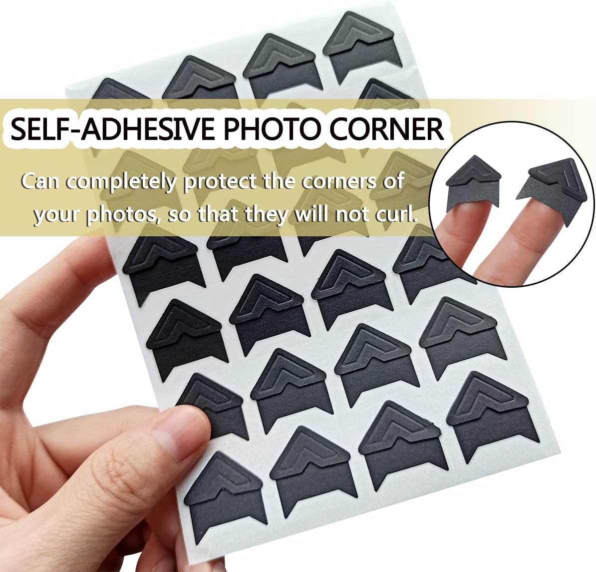 12 Sheets 288 Count Self-Adhesive Photo Corners Stickers, Acid Free Photo Mounting Corners for Scrapbooks, Memory Books, DIY Picture Album, Journal (Black) - Image 6