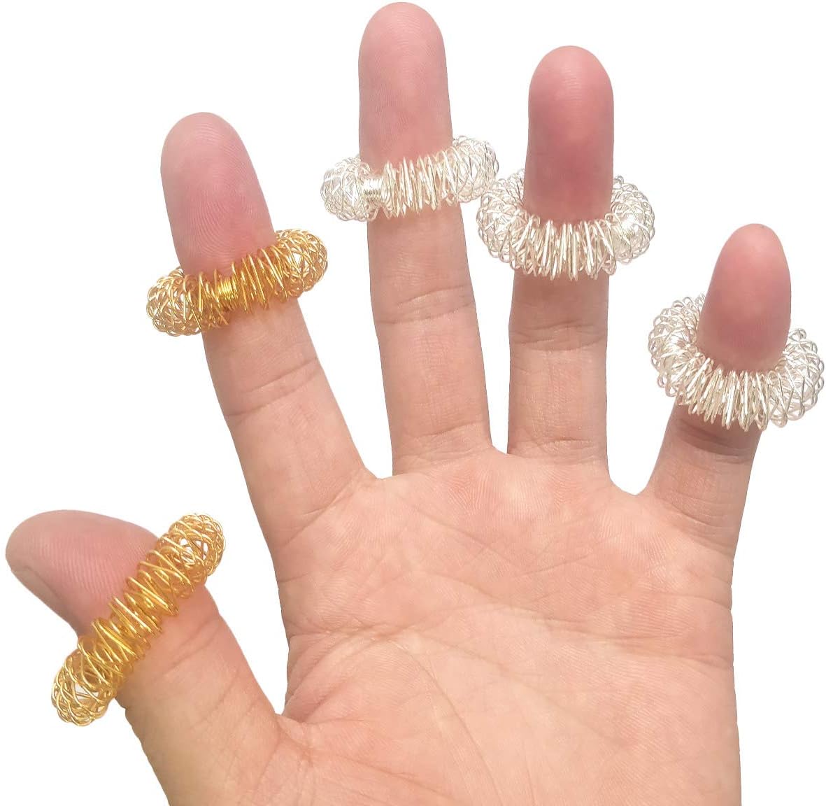 12 Packs Spiky Sensory Finger Rings ,Fidget Rings Teens & Adults Silent Stress Reducer & Massager for Fidget ADD ADHD OCD Autism - Image 1