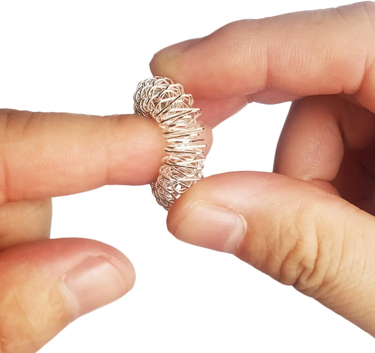 12 Packs Spiky Sensory Finger Rings ,Fidget Rings Teens & Adults Silent Stress Reducer & Massager for Fidget ADD ADHD OCD Autism - Image 3