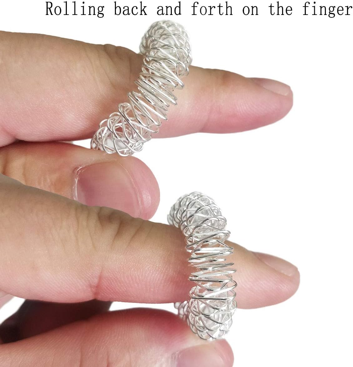 12 Packs Spiky Sensory Finger Rings ,Fidget Rings Teens & Adults Silent Stress Reducer & Massager for Fidget ADD ADHD OCD Autism - Image 6