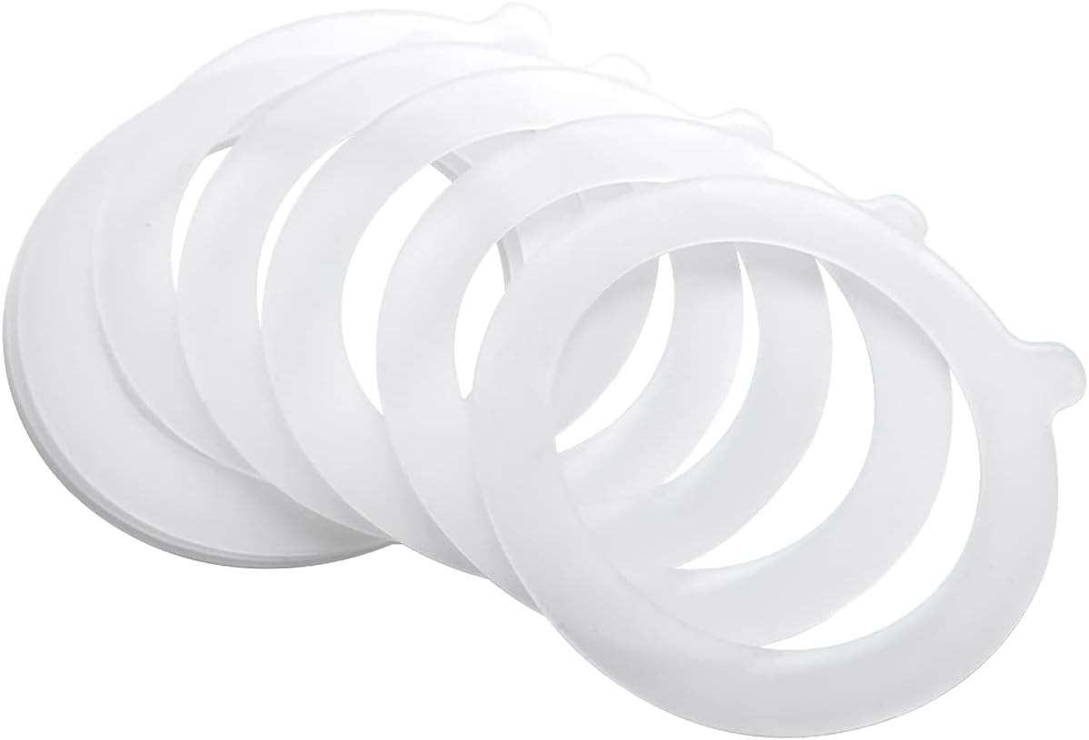 8 Pieces Silicone Jar Replacement Gasket, 3.75 Inch Sealing Rings for Glass Clip Top Jars, Leak-Proof Canning Silicone Fitting Seals(White) - Image 6