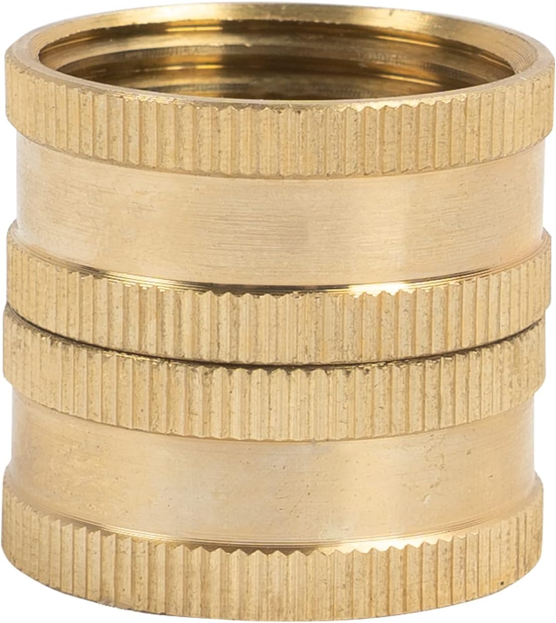Garden Hose Adapter, 3/4 Inch Solid Brass Hose Connectors, 2 Pack Hose Connector with 2 Extra Washers (Female to Female) - Image 2