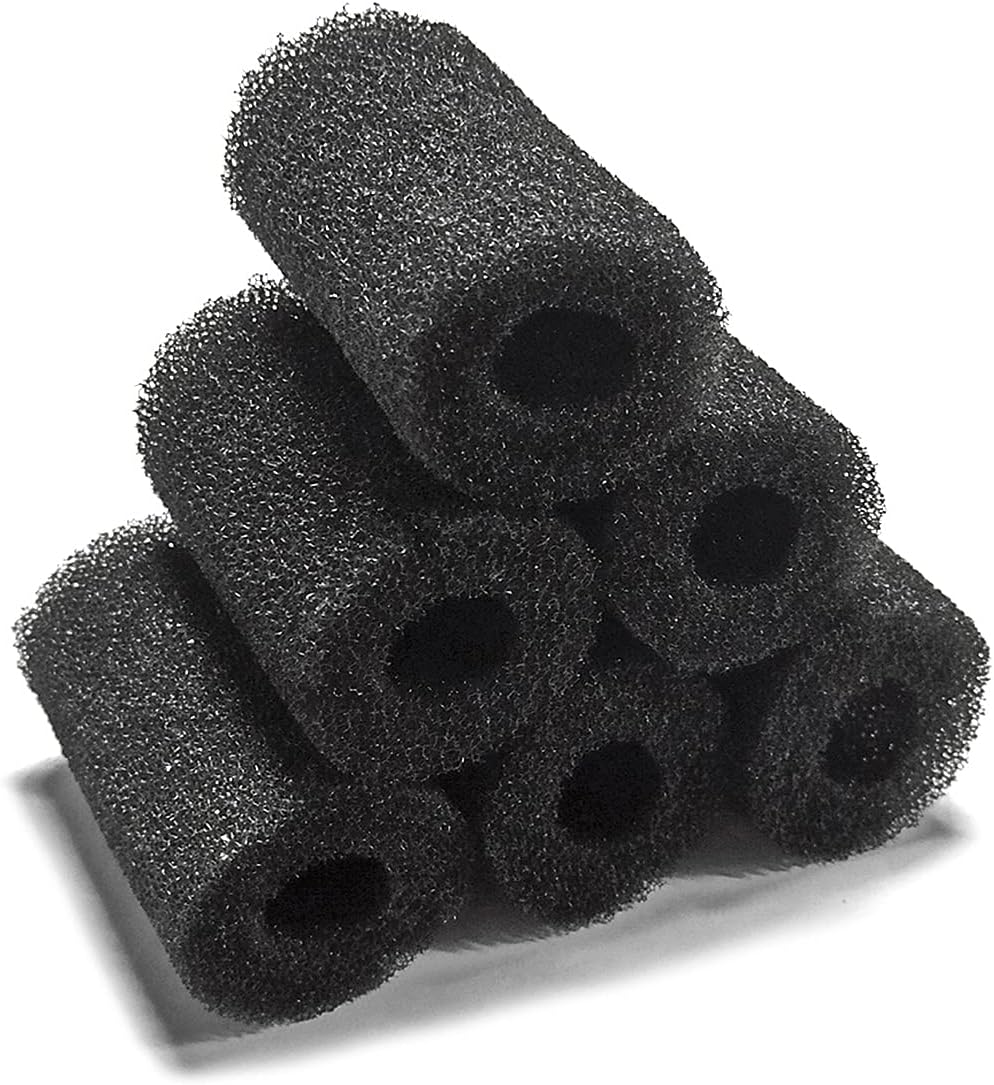 6pcs Pre-Filter Sponge, Pre Filter Foam Sponge Roll for Aquarium Fish Tank (6 x 3.5cm /2.4x1.4 inch) - Image 1