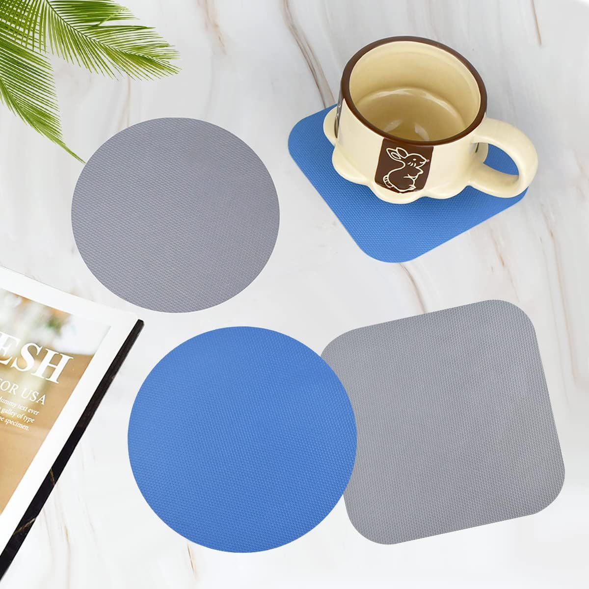 8 Pcs Reusable Jar Opener Gripper Pads Rubber Jar Opener Gripper Pads Multi-function Jar Opener for Elderly People with Arthritis and Weak hands (Blue, Gray) - Image 5
