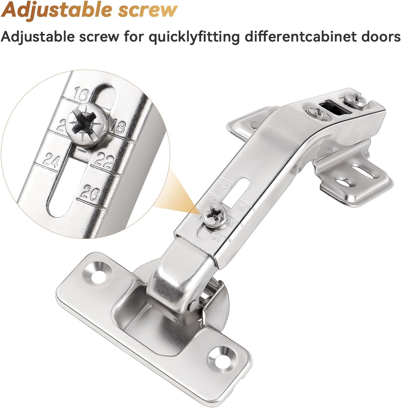 135 Degree Lazy Susan Hinge Full Overlay Concealed Corner Cabinet Hinge for Cabinet, Cupboard, Folded Door, Corner Kitchen Cabinet Replacement Hardware (1 Pair, 2 PCS) - Image 3