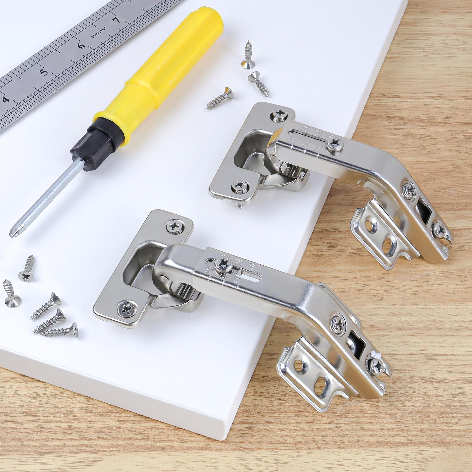 135 Degree Lazy Susan Hinge Full Overlay Concealed Corner Cabinet Hinge for Cabinet, Cupboard, Folded Door, Corner Kitchen Cabinet Replacement Hardware (1 Pair, 2 PCS) - Image 7
