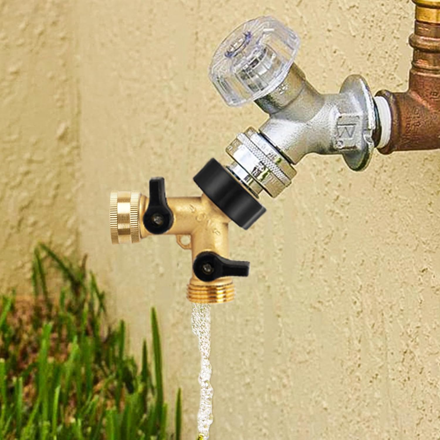 Brass Garden Hose End Caps, 2 Pack 3/4