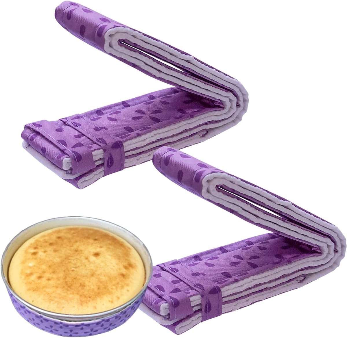 2 Piece Bake Even Cake Strips, Cake Pan Dampen Strips, Cake Pan Strips for Evenly Baked Cakes - Image 1