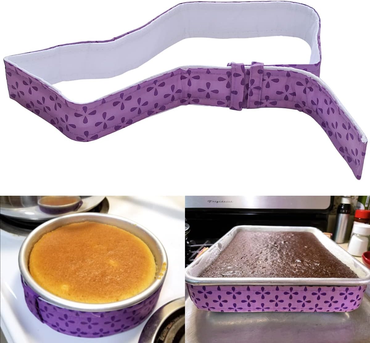 2 Piece Bake Even Cake Strips, Cake Pan Dampen Strips, Cake Pan Strips for Evenly Baked Cakes - Image 6