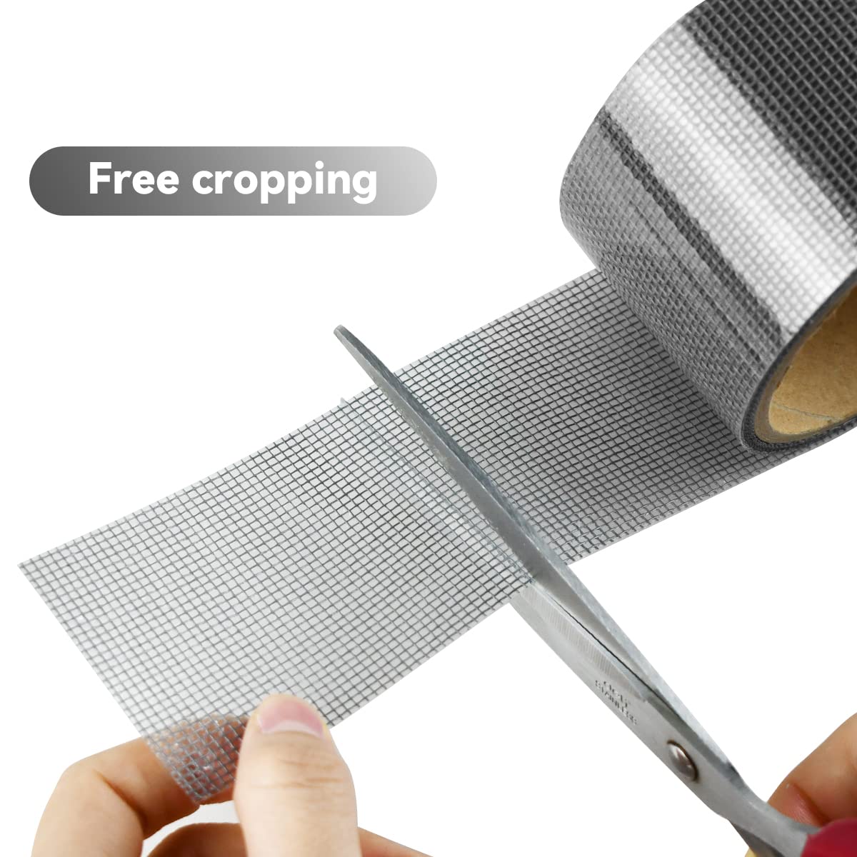 1 Pcs Grey Window Screen Repair Kit, Mesh Repair Tape Strong Adhesive Fiberglass Covering Mesh Tape Waterproof Screen Patch Repair for Door Window Tears Holes (2