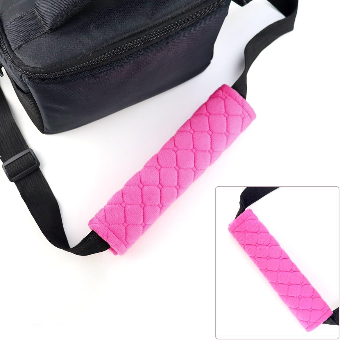 2 PCS Car Seat Straps Shoulder Pads Soft Auto Seat Belt Cover Universal Safety Strap Cover Helps Protect Your Neck and Shoulders from Seat Belt Friction (Rose Red) - Image 7