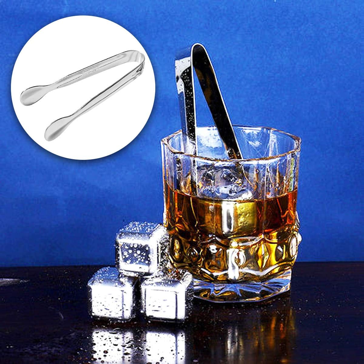 4 Pcs Ice Tongs Sugar Cubes Tongs, Mini Serving Tongs, 304 Stainless Steel, Silver, 4.33 x 0.63 inches - Image 4