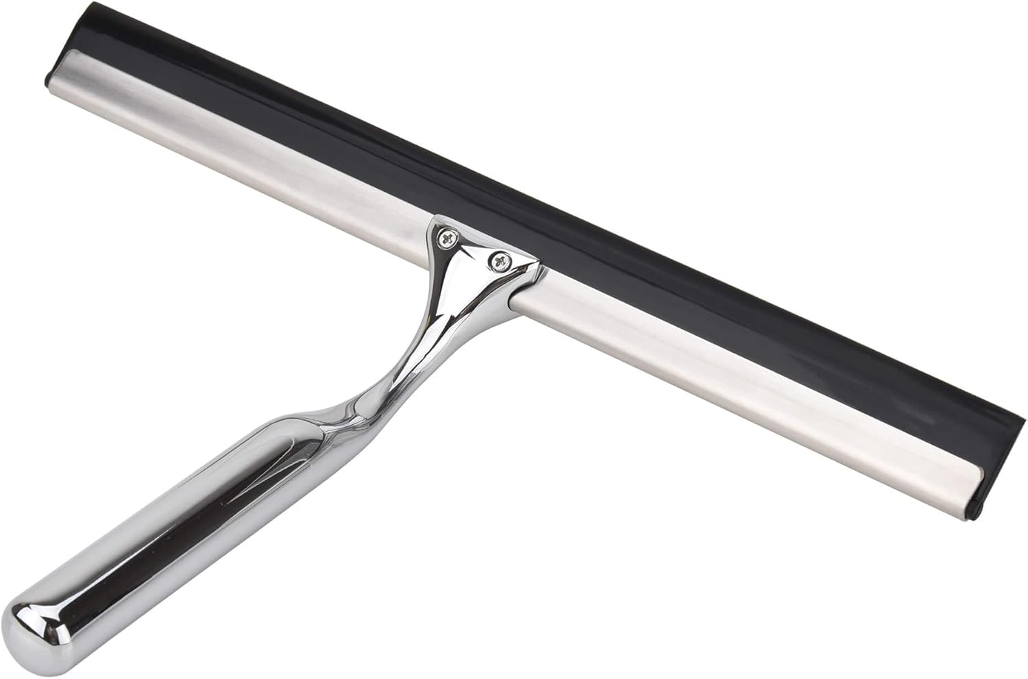All Purpose Stainless Steel Squeegee for Glass Shower Doors, Car Window, Home Mirrors, Bathroom Shower Cleaner Wiper 10 inches - Image 1