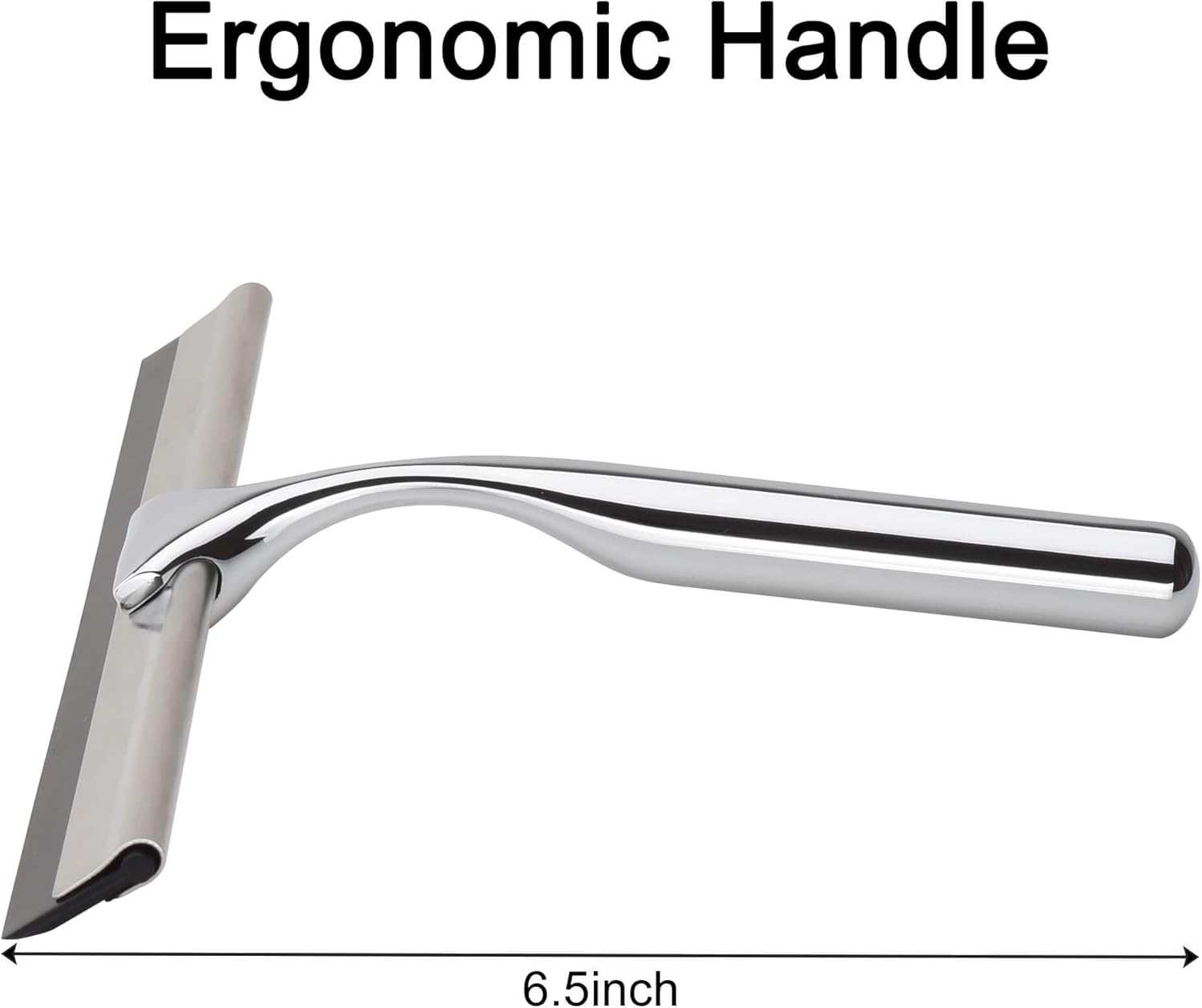 All Purpose Stainless Steel Squeegee for Glass Shower Doors, Car Window, Home Mirrors, Bathroom Shower Cleaner Wiper 10 inches - Image 3