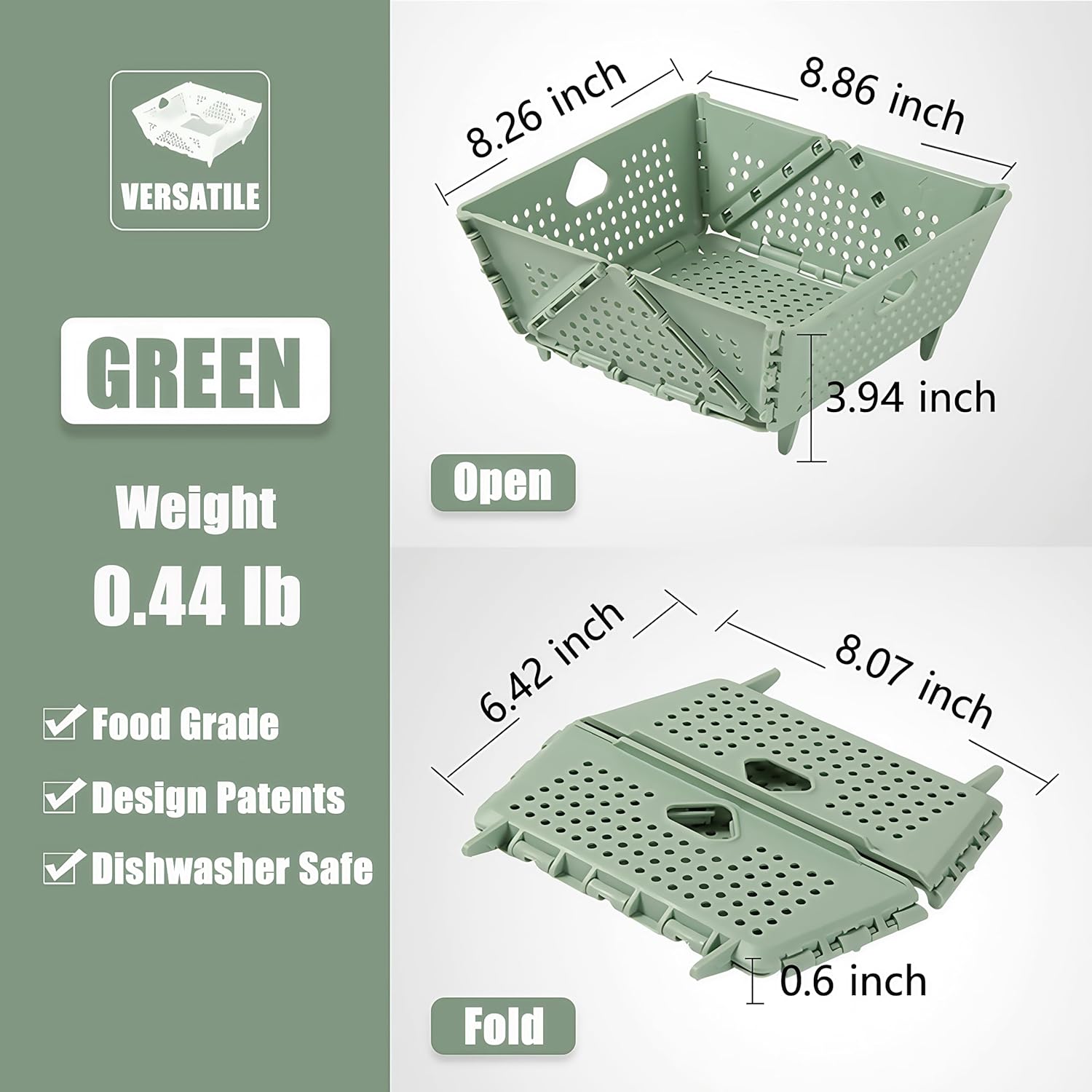 Plastic Colander Basket, Multi-Purpose Drainage & Storage Bin for Kitchen, Candy, Cookies, Holiday Snacks and Gift Items, Ventilated Organizer Tray for Home & Christmas Decorations Storage - Image 2