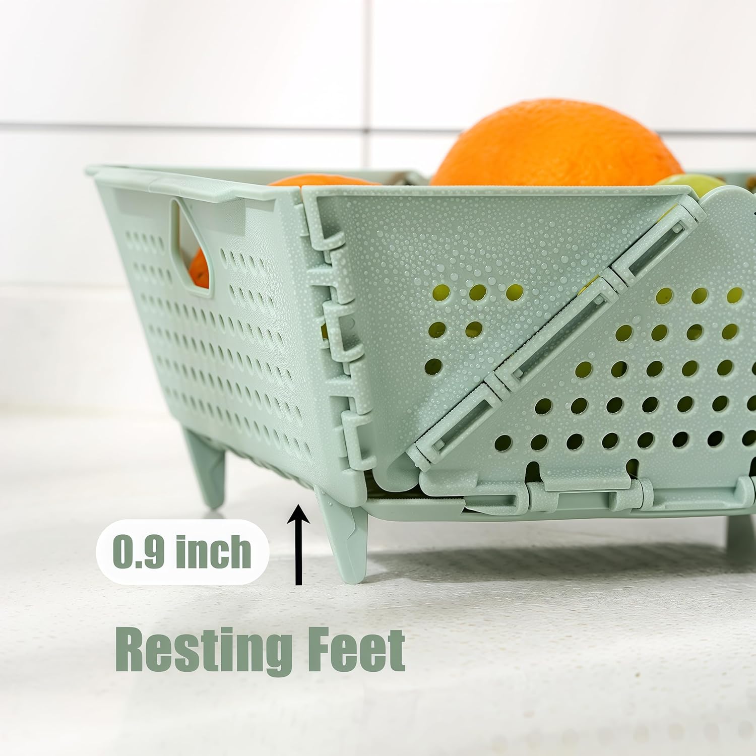 Plastic Colander Basket, Multi-Purpose Drainage & Storage Bin for Kitchen, Candy, Cookies, Holiday Snacks and Gift Items, Ventilated Organizer Tray for Home & Christmas Decorations Storage - Image 3