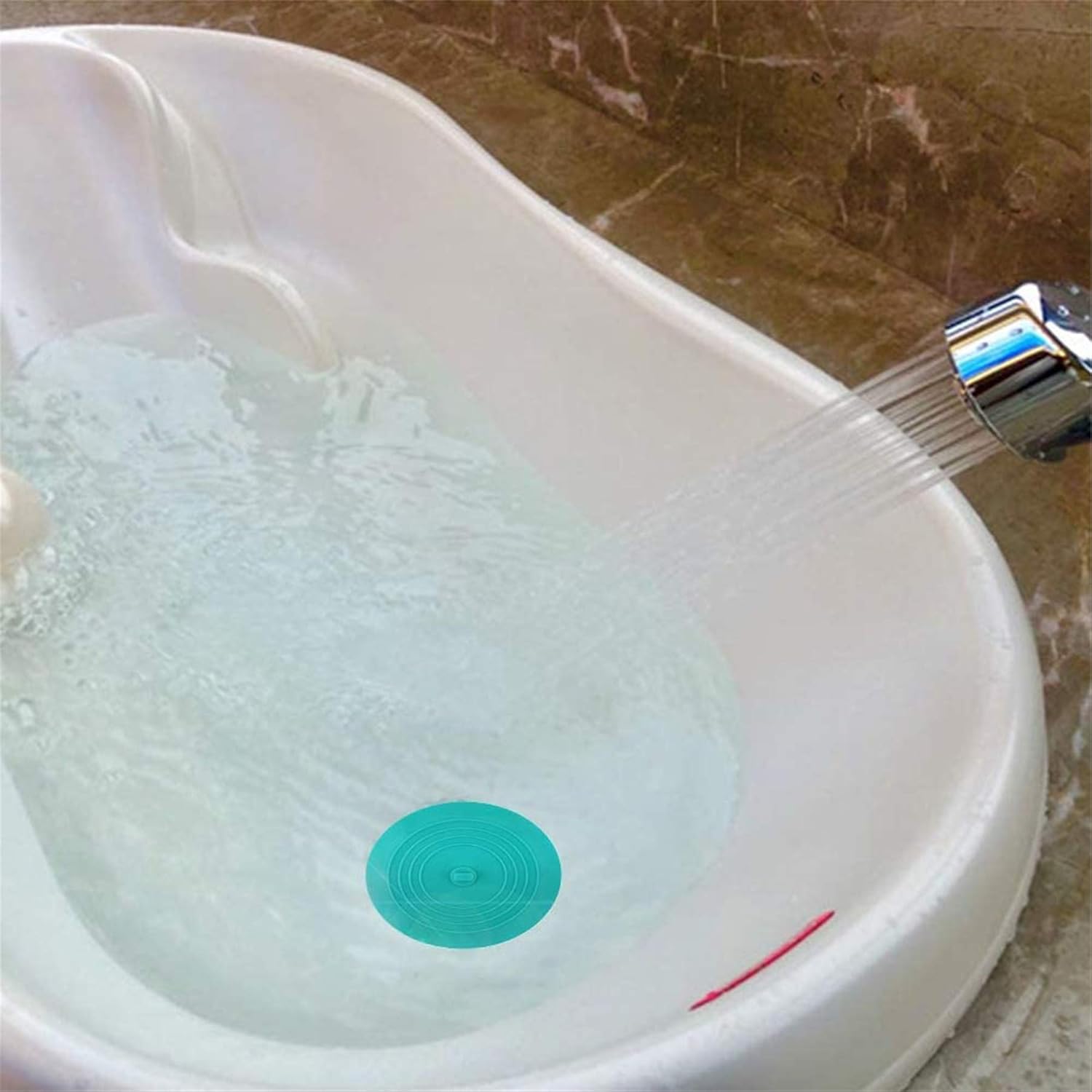2 Pack 6” Bathtub Tub Drain Cover Stopper, Large Silicone Suction Bathroom Drain Plug Hair Stopper, Bathroom Accessories for Kitchen and Laundry - Image 6