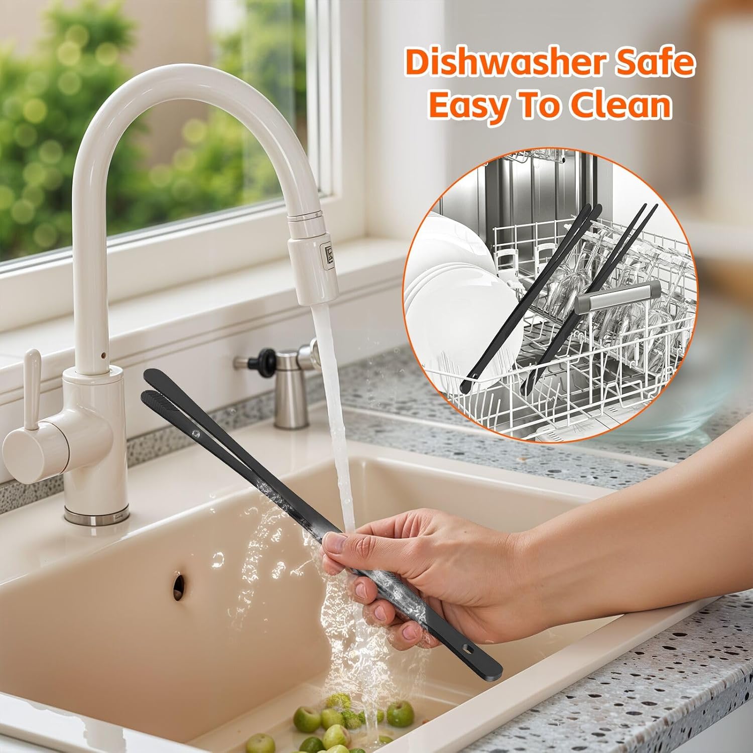 Kitchen Tongs for Cooking - 2PCS 12