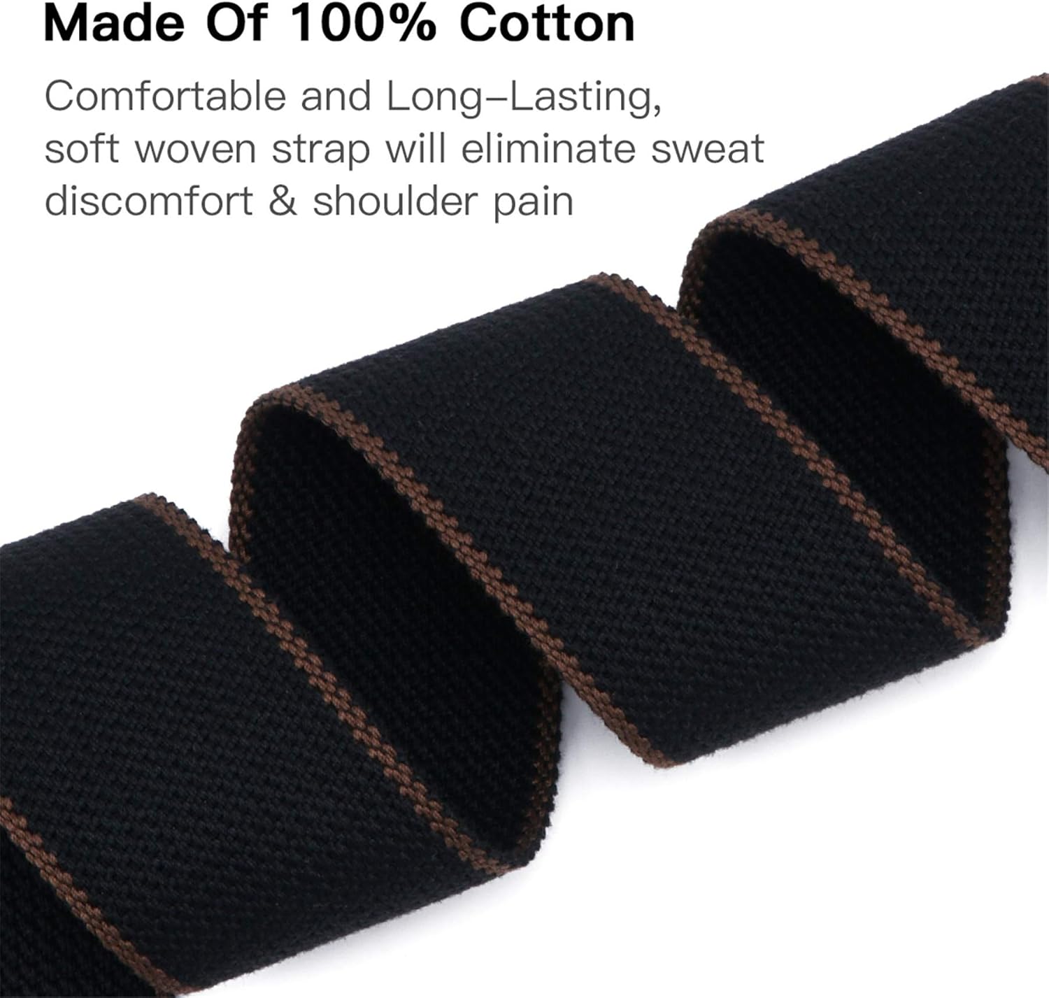 Guitar Strap, Soft Cotton Straps With 3 Pick Holders, Button Headstock Adaptor, 1 Pair Locks and 3 Picks Set For Electric/Acoustic Guitar - Image 3
