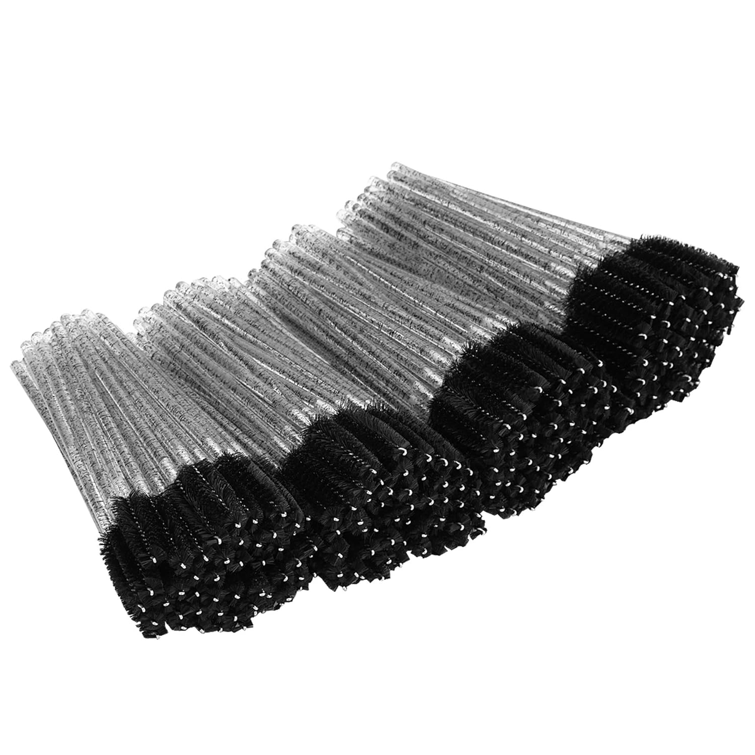 200PCS Spoolie Eyelash Brush - Disposable Mascara Brush Wand for Lashes, Eyebrow Eyelash Extension Supplies (Black) - Image 1