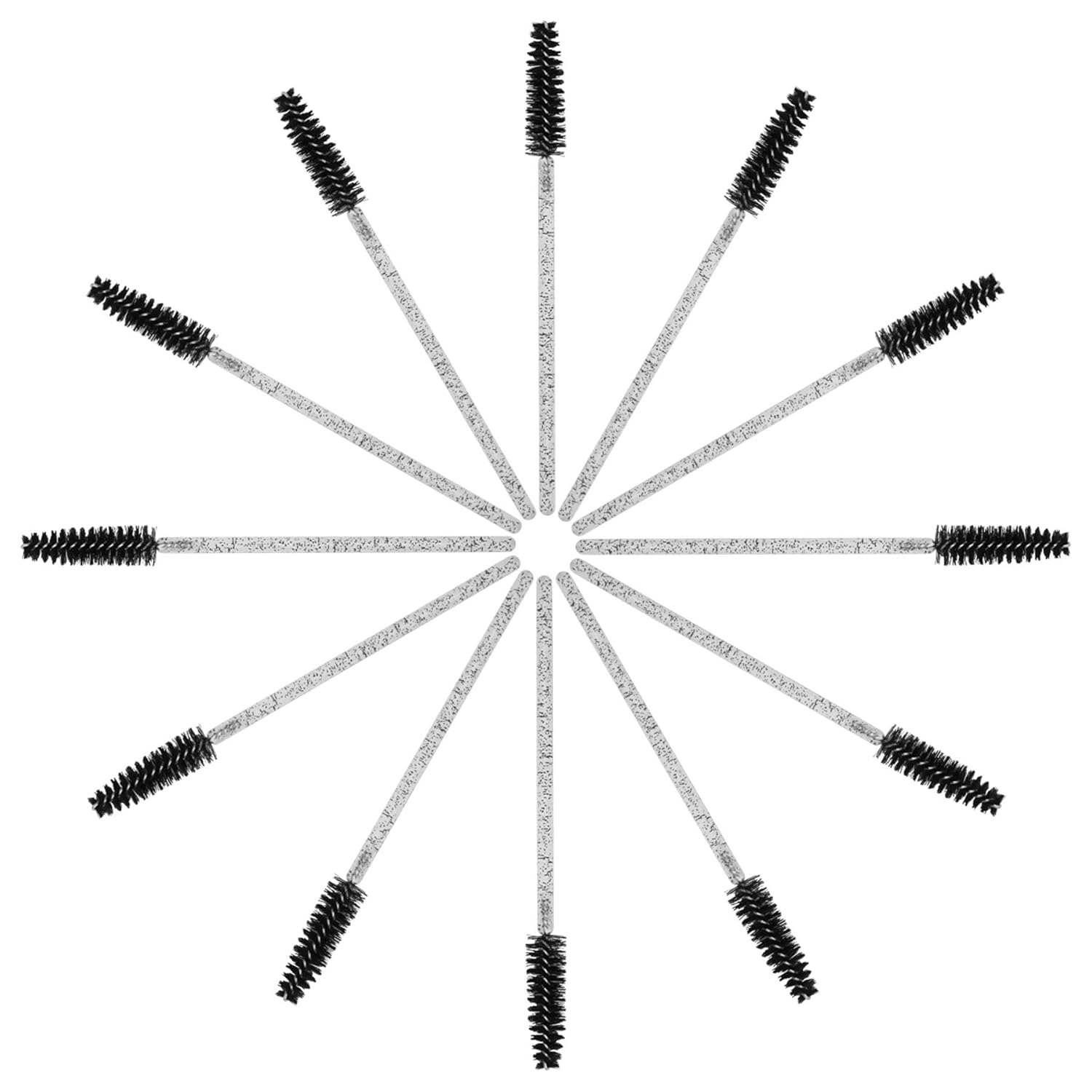 200PCS Spoolie Eyelash Brush - Disposable Mascara Brush Wand for Lashes, Eyebrow Eyelash Extension Supplies (Black) - Image 2