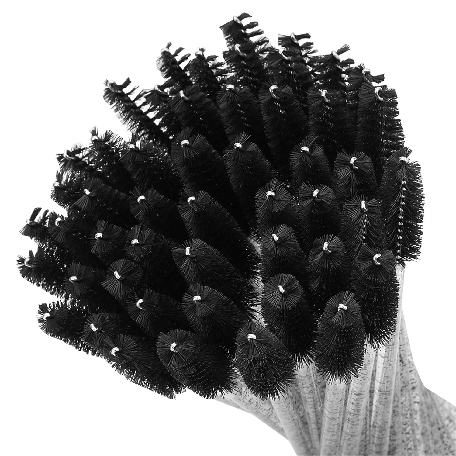 200PCS Spoolie Eyelash Brush - Disposable Mascara Brush Wand for Lashes, Eyebrow Eyelash Extension Supplies (Black) - Image 3