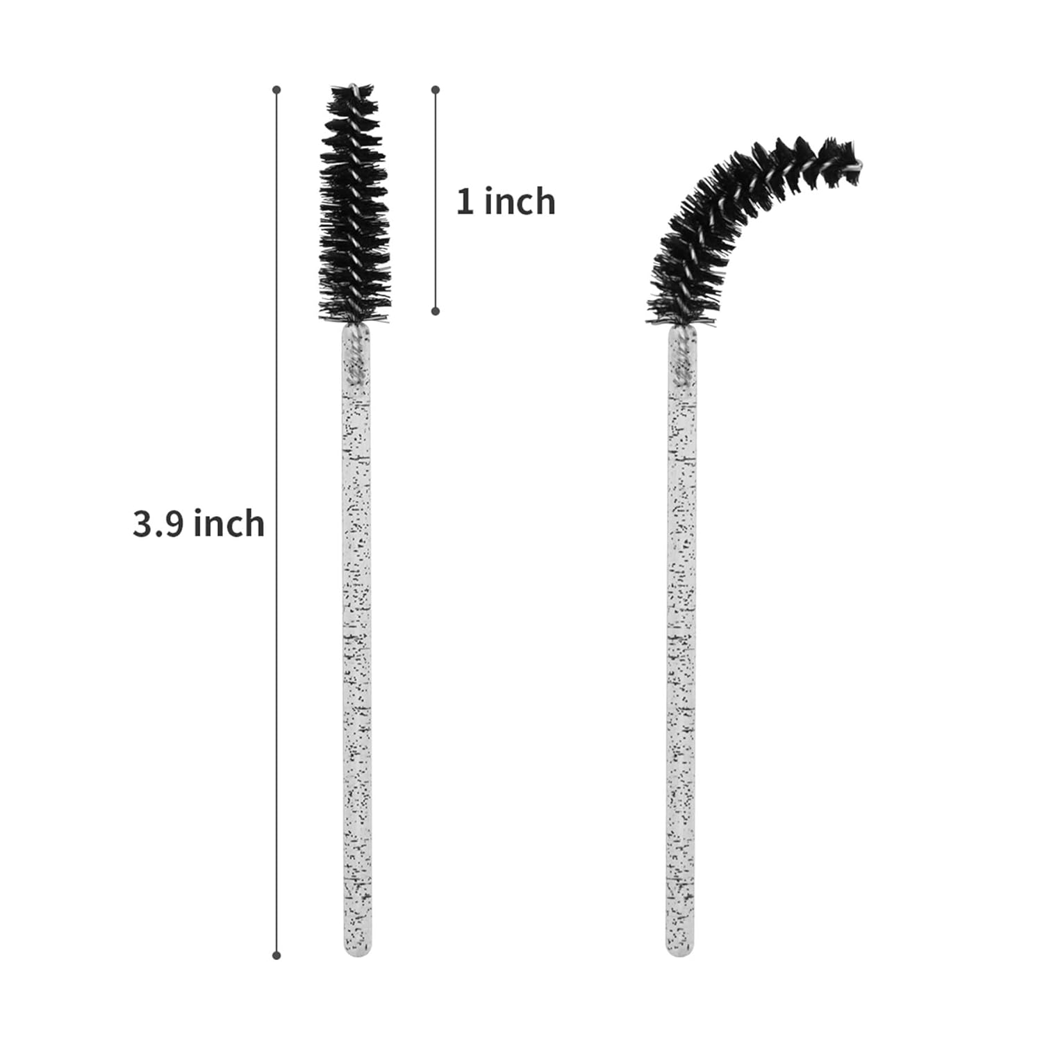 200PCS Spoolie Eyelash Brush - Disposable Mascara Brush Wand for Lashes, Eyebrow Eyelash Extension Supplies (Black) - Image 4