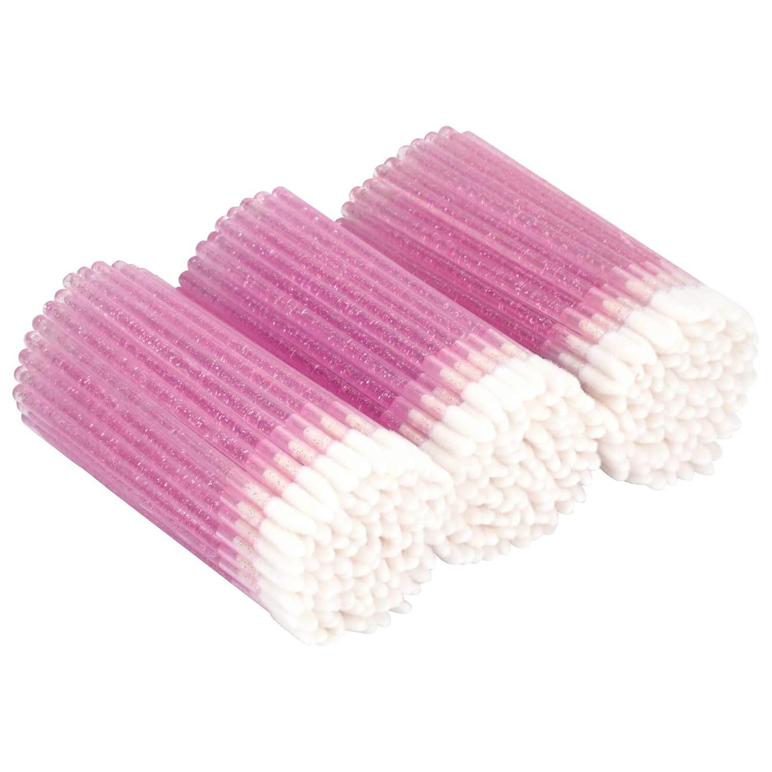 300 PCS Lip Brush, Disposable Makeup Applicators, Lip Gloss Brush Lipstick Applicator Wands, Multicolor Makeup Tool Kits Beauty Lipstick Cosmetic (Crystal Pink) - Image 1