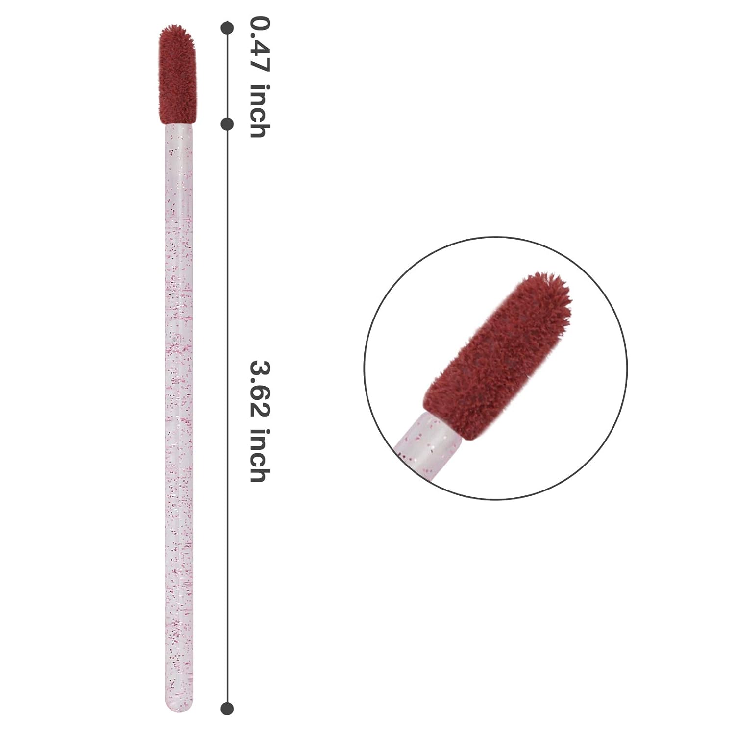 300 PCS Lip Brush, Disposable Makeup Applicators, Lip Gloss Brush Lipstick Applicator Wands, Multicolor Makeup Tool Kits Beauty Lipstick Cosmetic (Crystal Pink) - Image 3