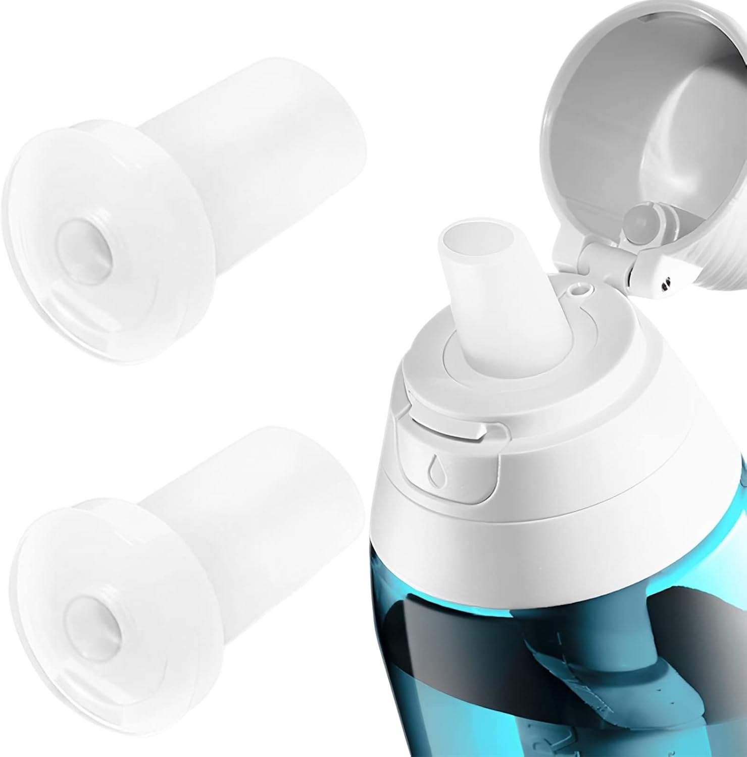 Bite Valve Replacement for Brita Water Bottle, 2 Pack, Silicone, BPA-Free, 1 Liter, Sports, Travel - Image 1