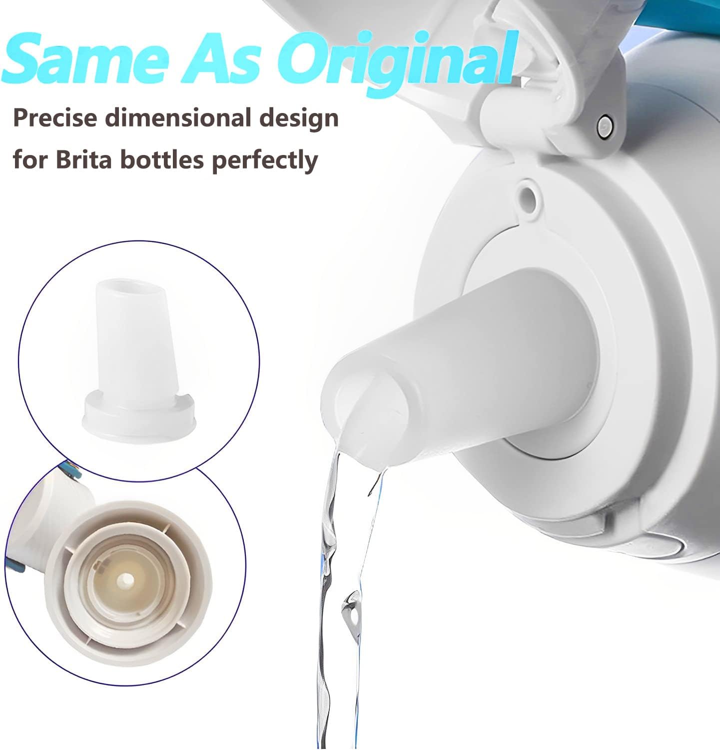 Bite Valve Replacement for Brita Water Bottle, 2 Pack, Silicone, BPA-Free, 1 Liter, Sports, Travel - Image 5