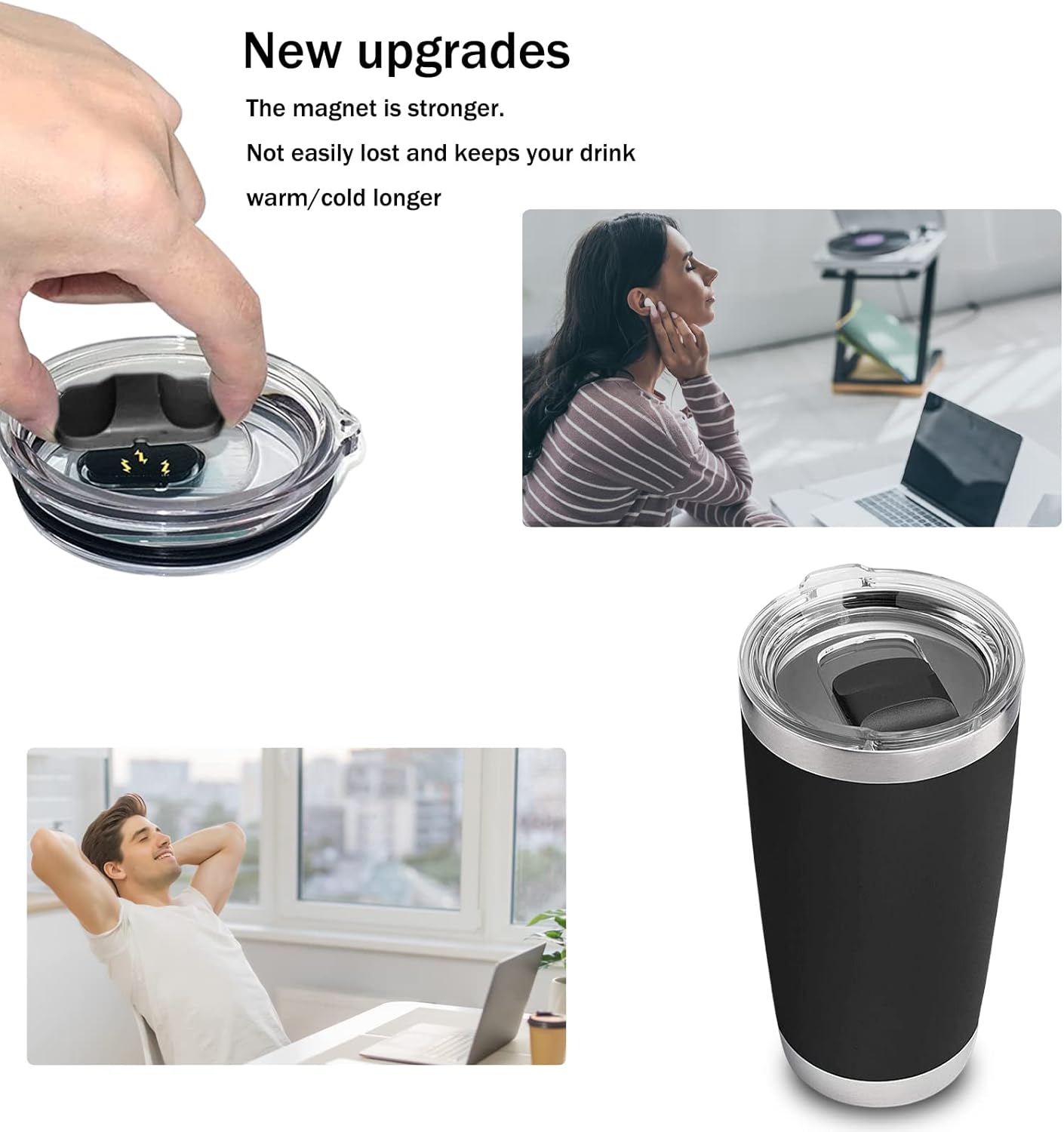 Magnetic Slide for YETI Lids Compatible with YETI Magnetic Lid 10oz, 16oz, 20oz, 26oz, 30oz (4 Pcs) - Image 3