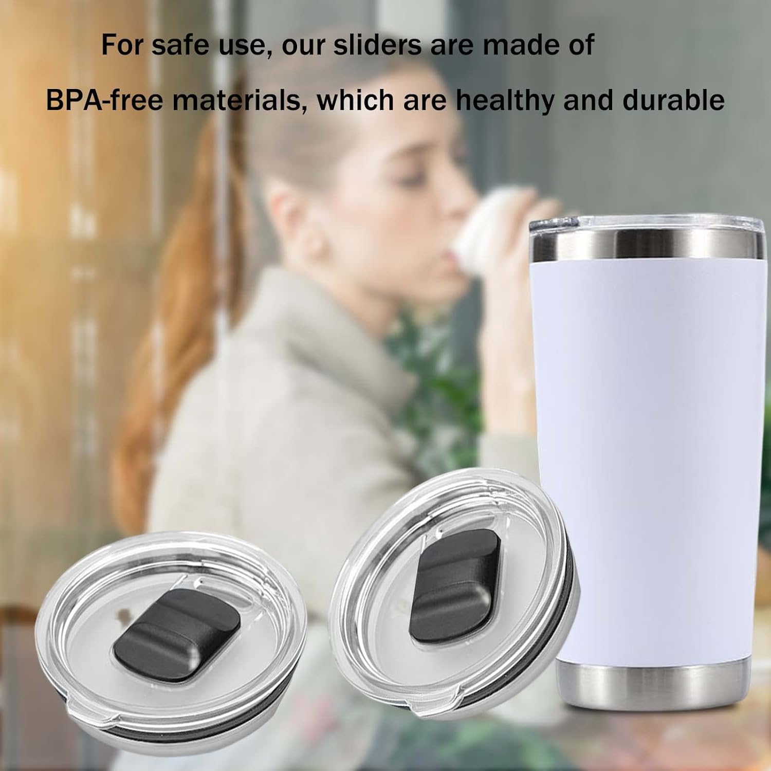 Magnetic Slide for YETI Lids Compatible with YETI Magnetic Lid 10oz, 16oz, 20oz, 26oz, 30oz (4 Pcs) - Image 5