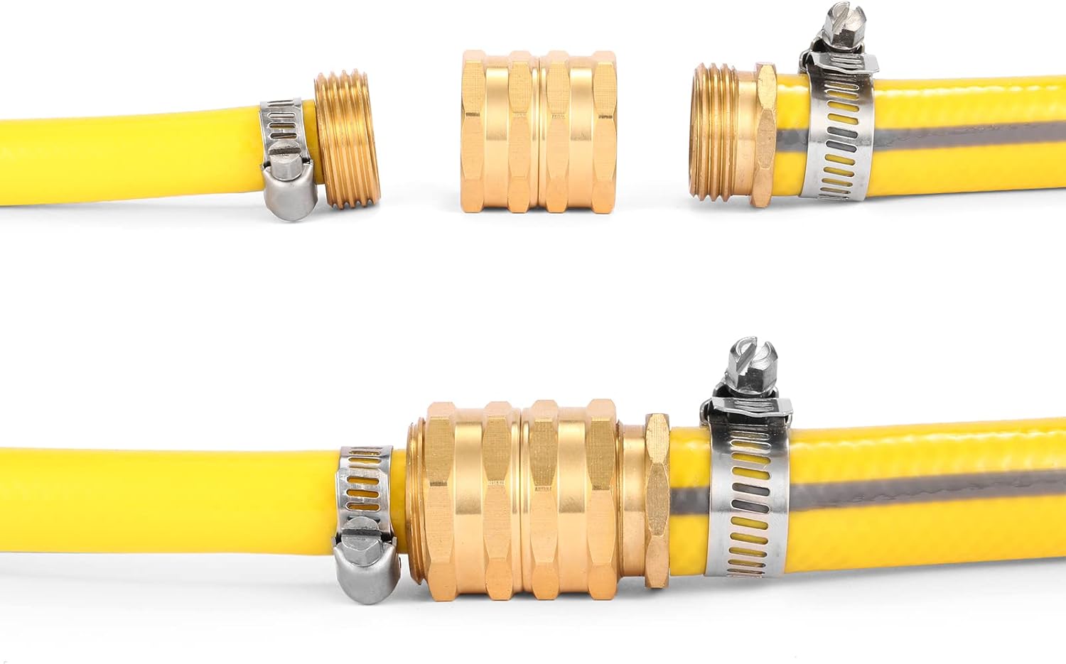 2 Pack Garden Hose Adapter,Brass Hose to Hose Swivel, 3/4-Inch Hose Connector with 4 Extra Washers(Female to Female), Double Female - Image 5