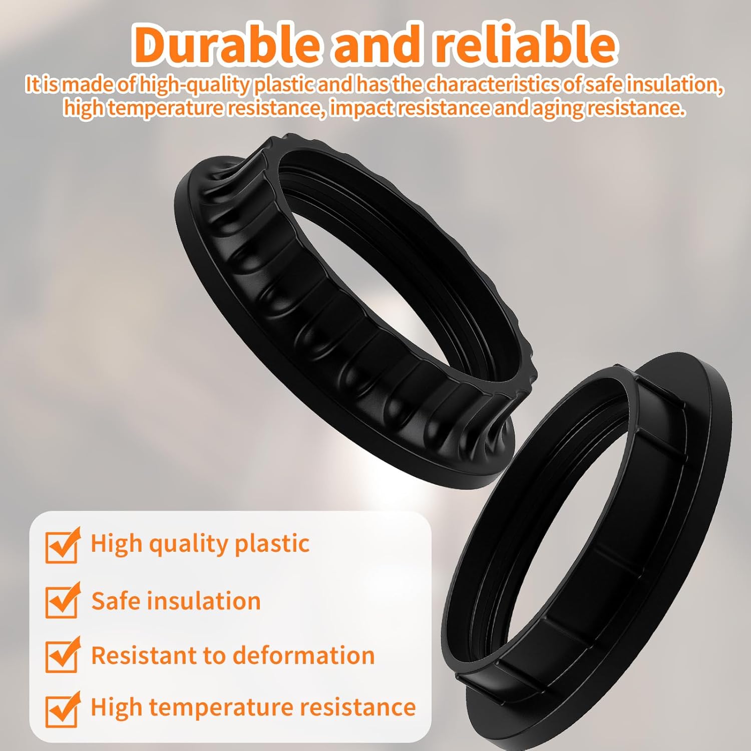 6 Pack E26 Lamp Shade Rings - E26 Light Socket Shade Rings Collar Ring,- 34mm (1-3/8
