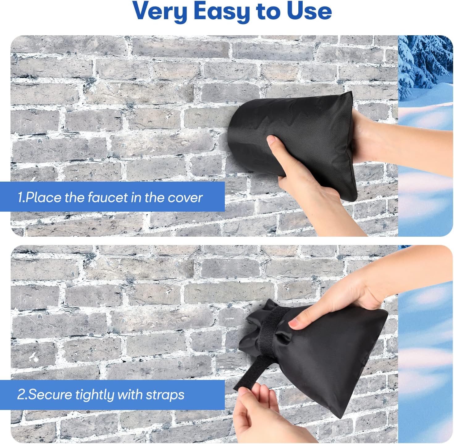 Outdoor Faucet Cover,Garden Faucet Socks for Winter Freeze Protection,7.09
