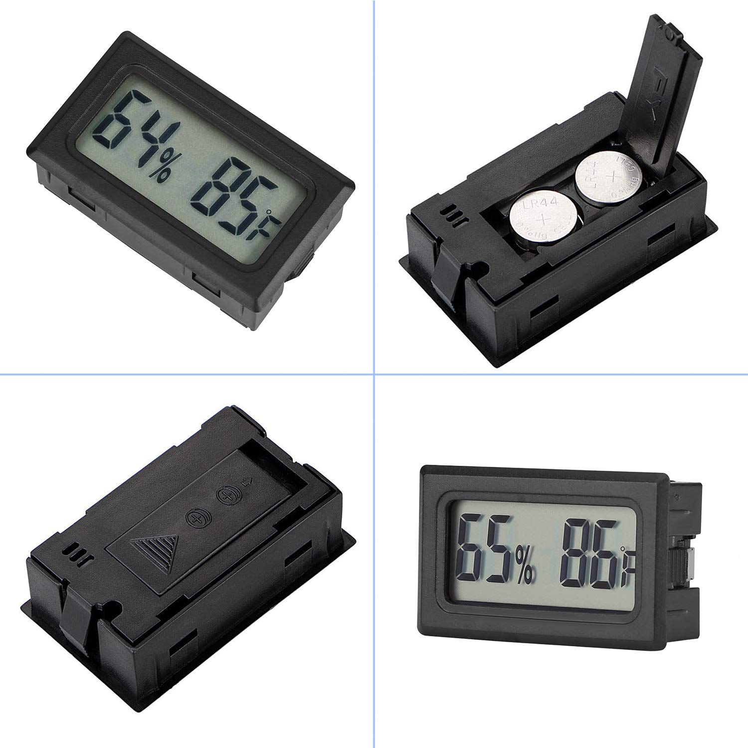 Reptile Thermometer Hygrometer Meter Indoor Temperature Gauge Fahrenheit ℉ Mini Digital Humidity for Outdoor Office Humidors Jars Incubators Guitar Case (1) - Image 6