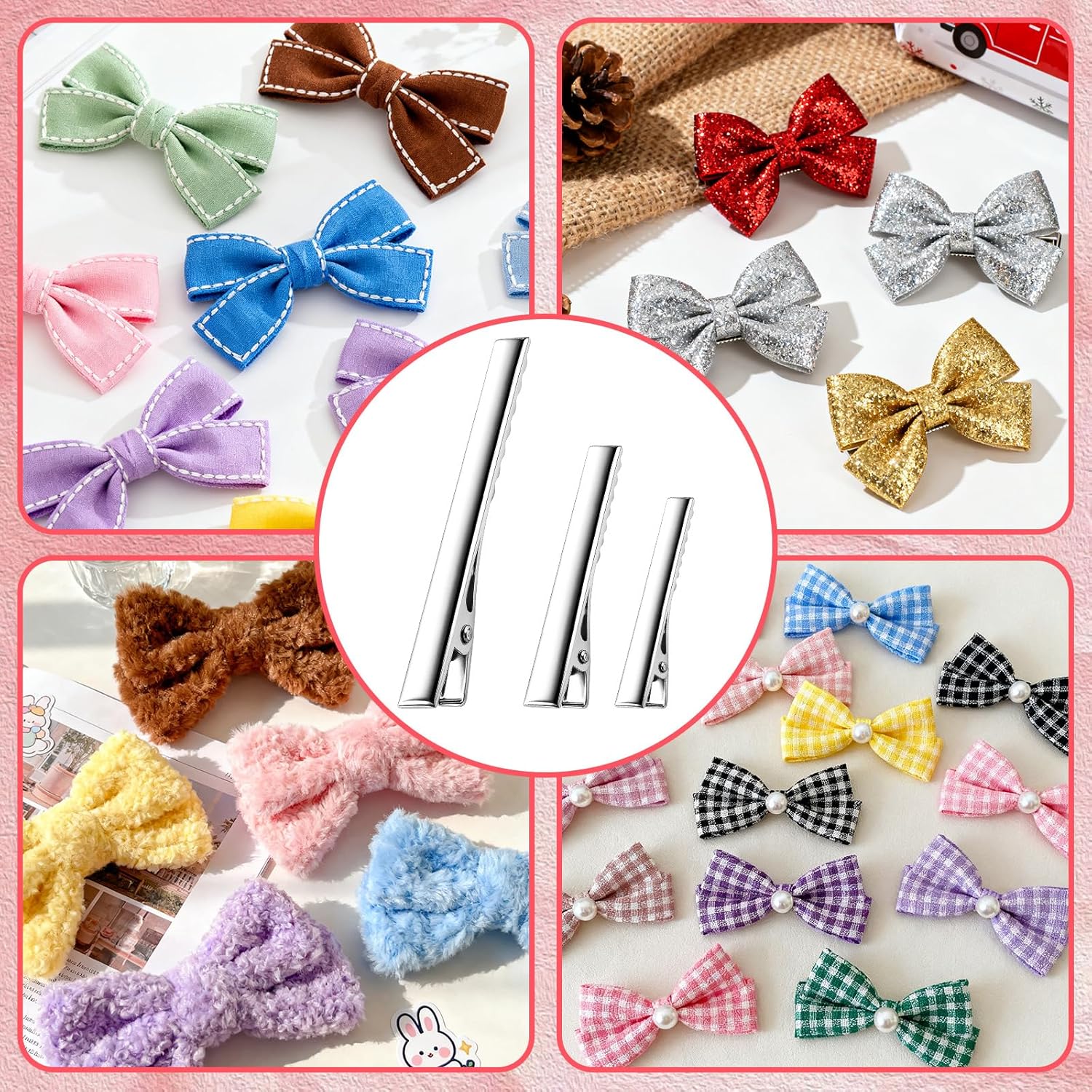 30-Pack Alligator Hair Clips - 3 Sizes (3