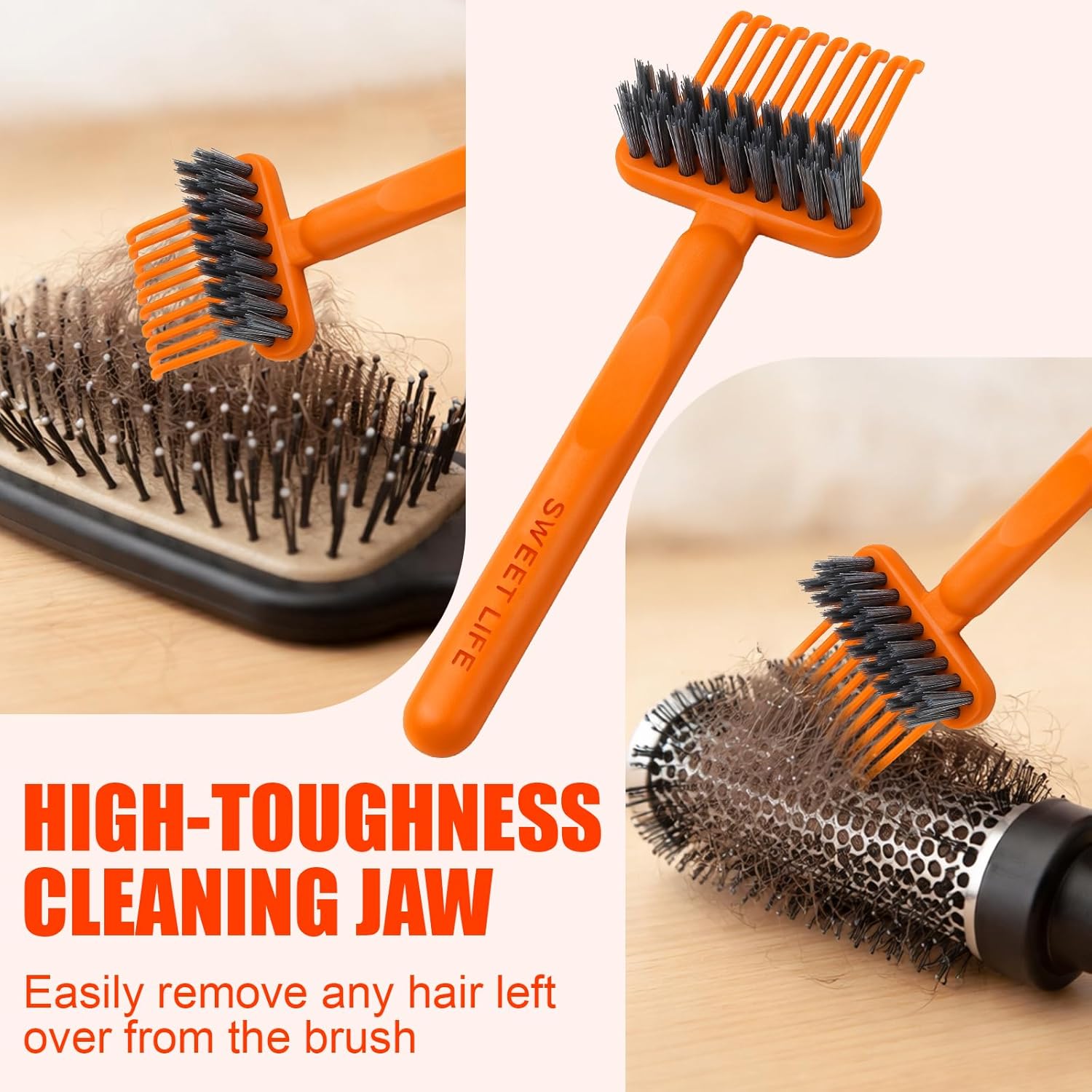 1-Pack 2-in-1 Comb Cleaner with Pick and Bristles - Hair Brush Cleaners - Hairbrush Cleaner Remover Rake for Home Salon Travel Use - Effectively Clear Hair Dust Grease and Dirt on Combs - Image 2