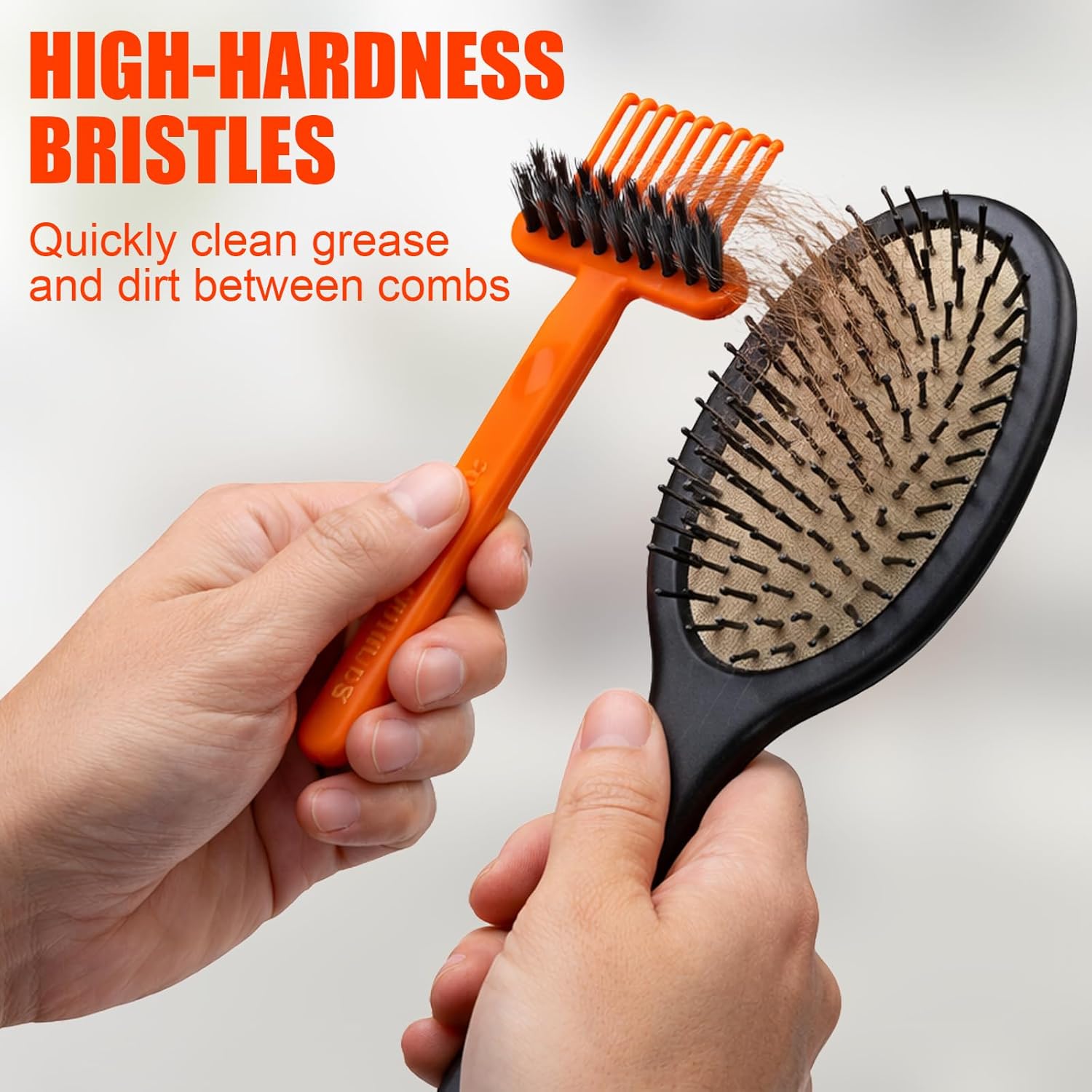 1-Pack 2-in-1 Comb Cleaner with Pick and Bristles - Hair Brush Cleaners - Hairbrush Cleaner Remover Rake for Home Salon Travel Use - Effectively Clear Hair Dust Grease and Dirt on Combs - Image 4