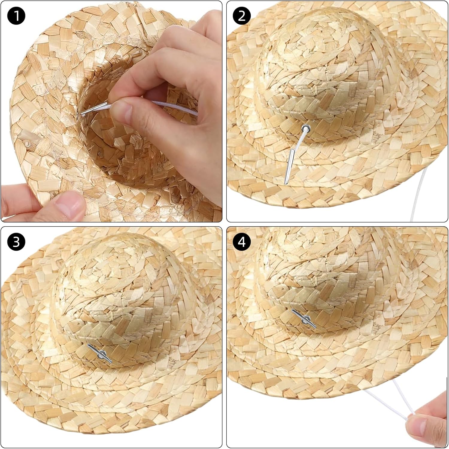 30pcs Soft Stretch Band Mask Lanyard Strings 11.8Inch Elastic Cords with Metal Ends Loop Craft Round Rope Thread String Extender Strap for Mask Making Book Binding Hanging DIY Party Hat Menus - Image 3