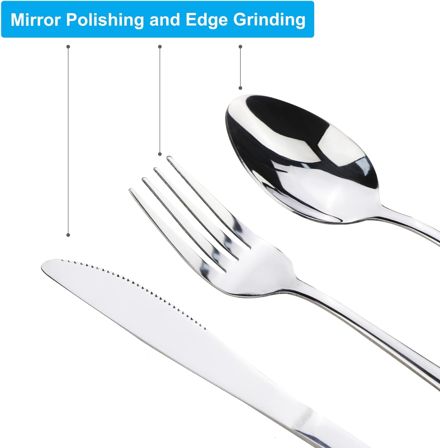 Travel Utensils With Case, Stainless Steel Reusable Portable Utensils Set With Case,  Travel Silverware Set - Image 5
