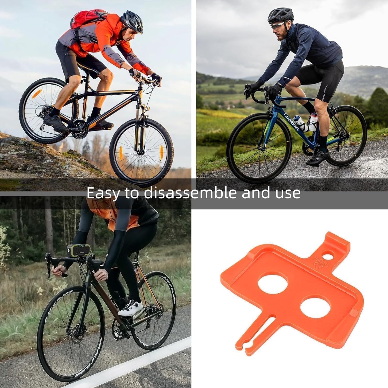 8PCS Bicycle Brake Pads Spacers - Hydraulic Disc Brake Pad Spreader Tool for MTB & Road Bike - Cycling Repair Insert Tool with Durable Spacers for Easy Maintenance - Image 4