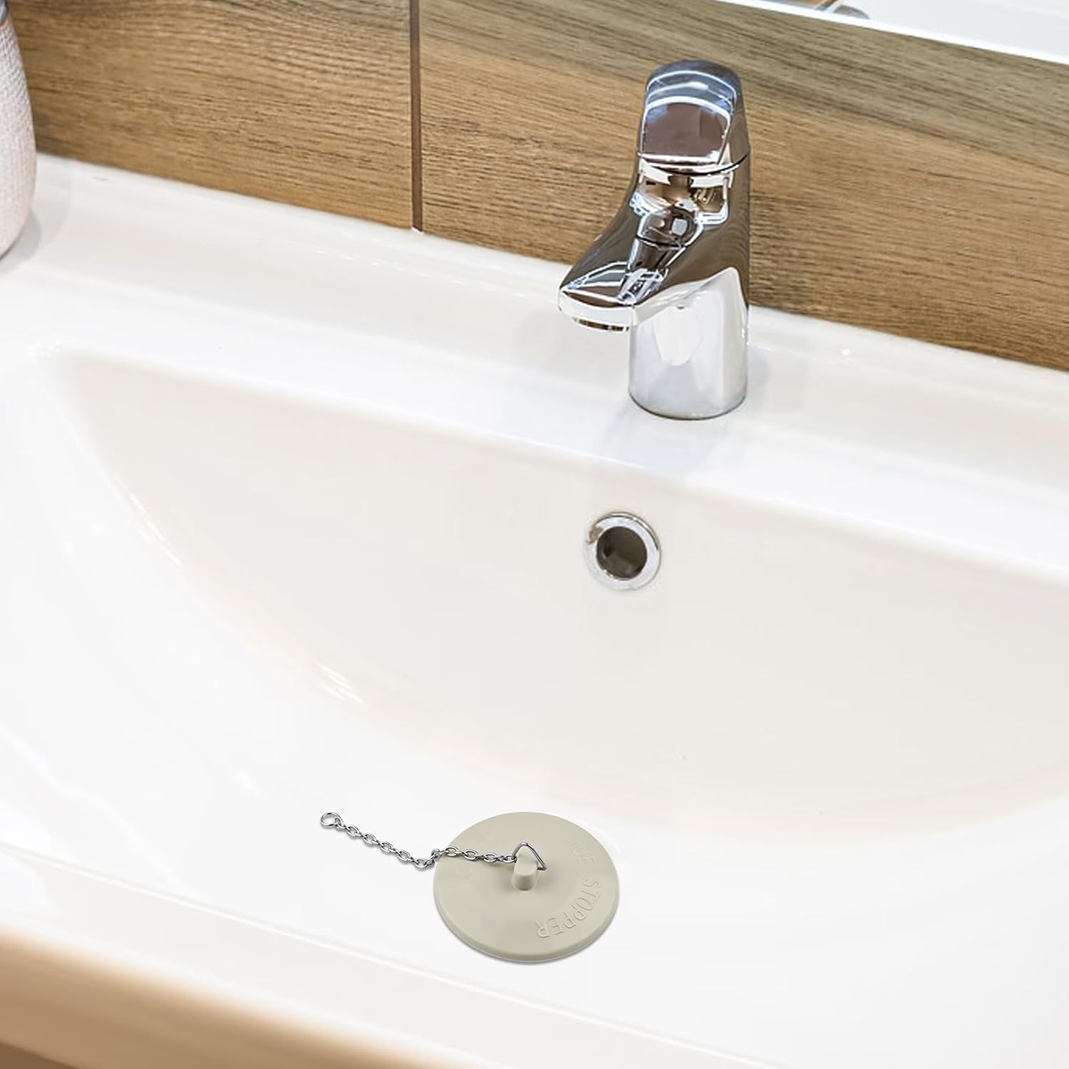 2 Packs Rubber Bathtub Stoppers - Bath Tub Stopper Drain Plug with 15