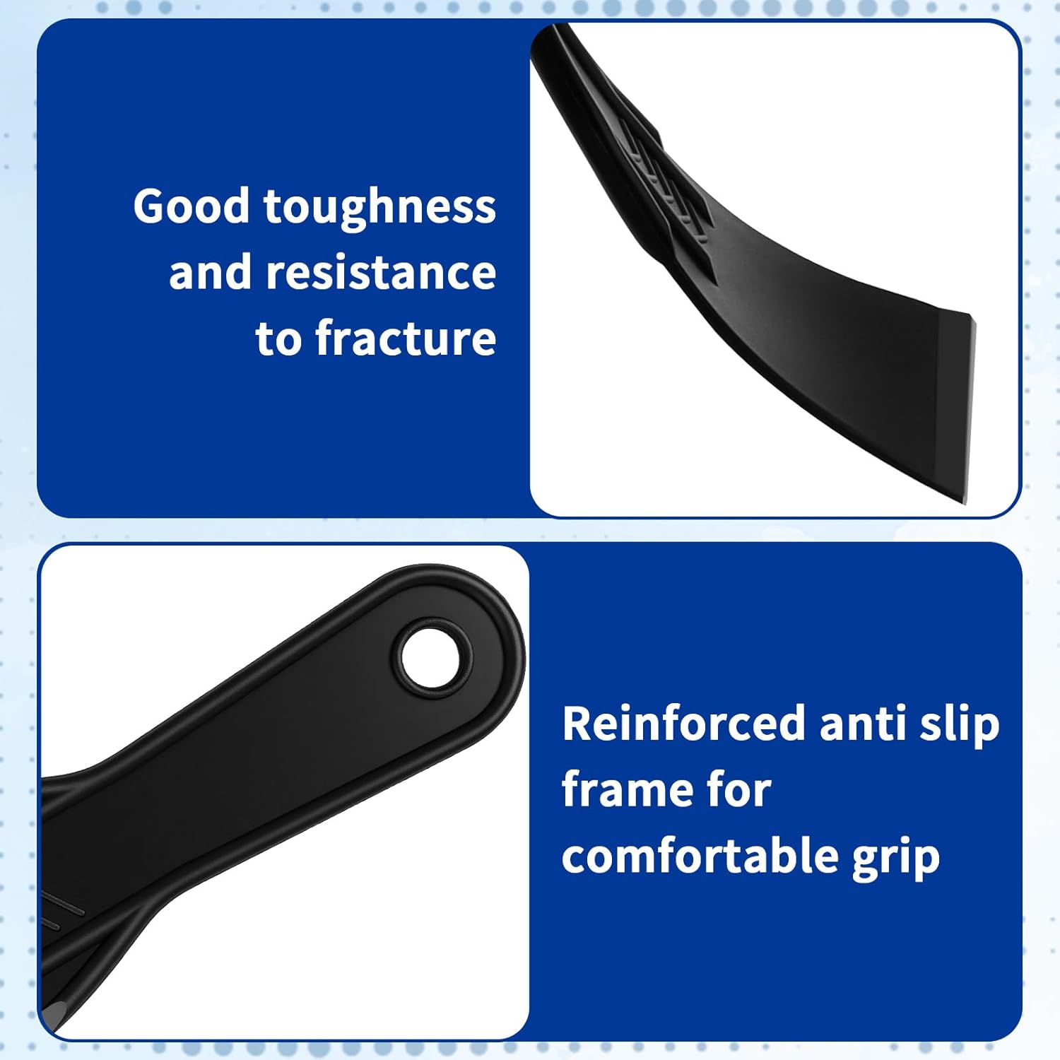 5-Pack Putty Knife - 2 Inch Black Plastic Putty Knife - Flexible Plastic Paint Scraper Tool for Repairing Walls, Spackling, Scraping, Plaster, Spackle, Spreader - Tamale Spackle Tools - Image 3